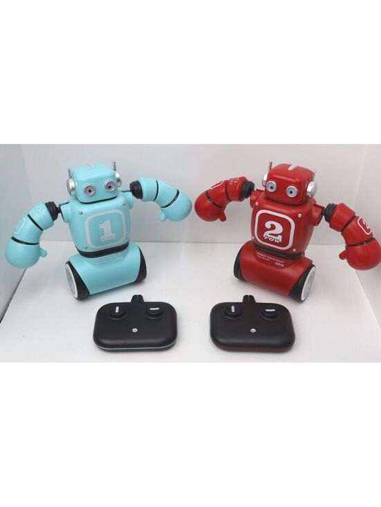 FAO Schwarz Other - FAO Schwarz Robot Knockout Remote Control Robots - Red and Blue Set